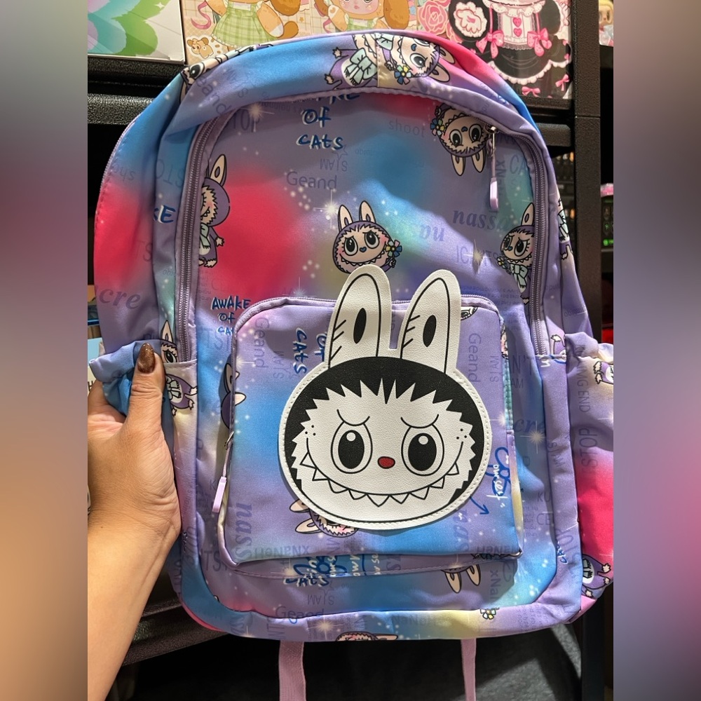 Colorful Kids Labubu Backpack